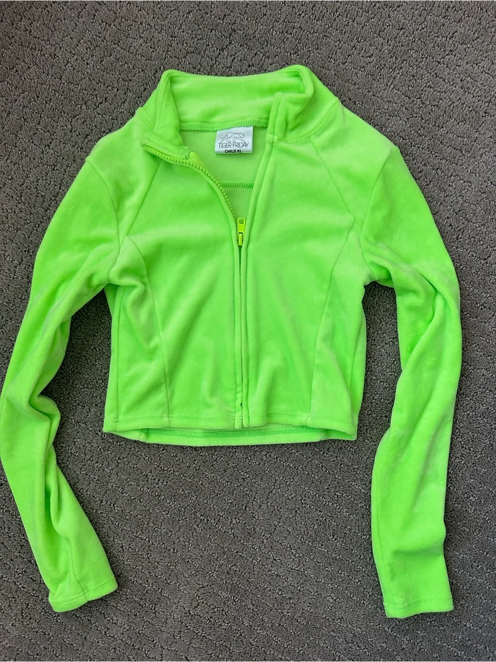 Tiger Friday Luxe Cropped Track Jacket - Fiji Size Child XL